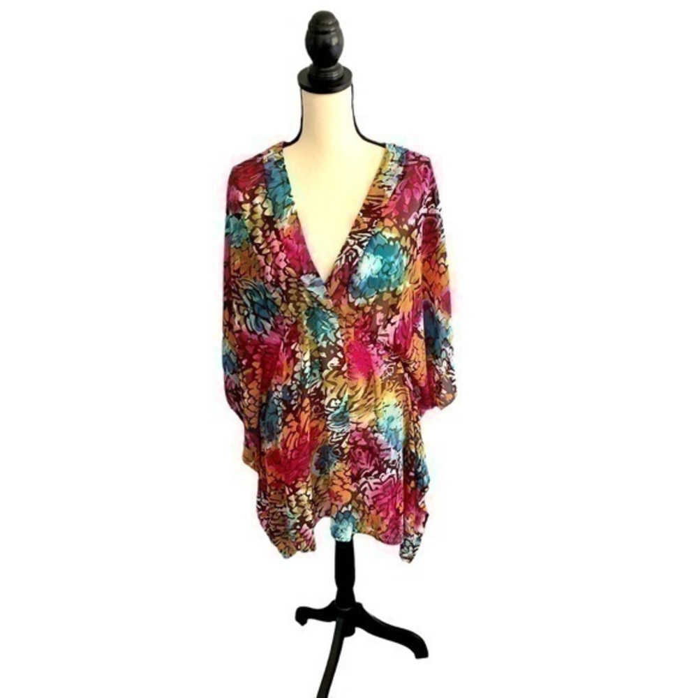 Apt 9 Sheer Flowy Tunic Top Size L